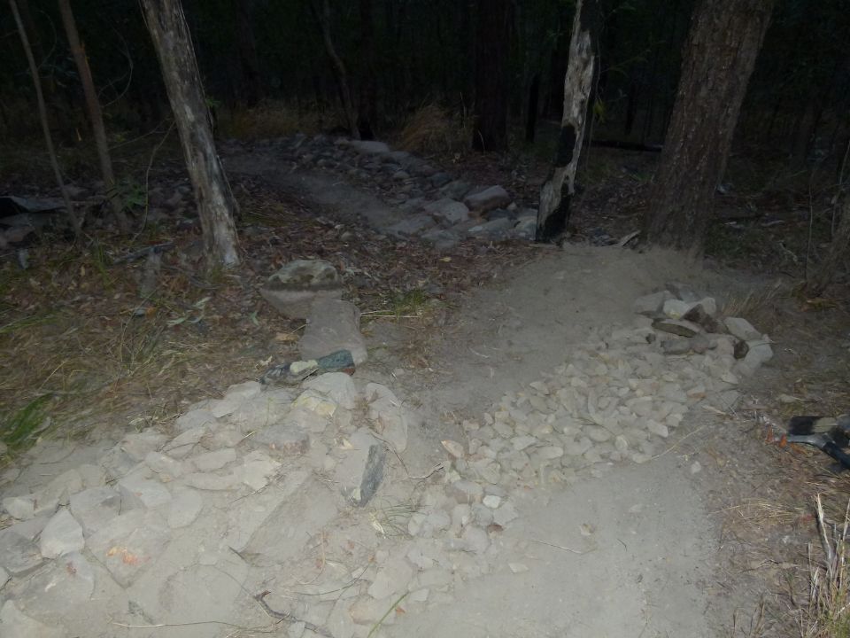 Mid turn drain below the wall